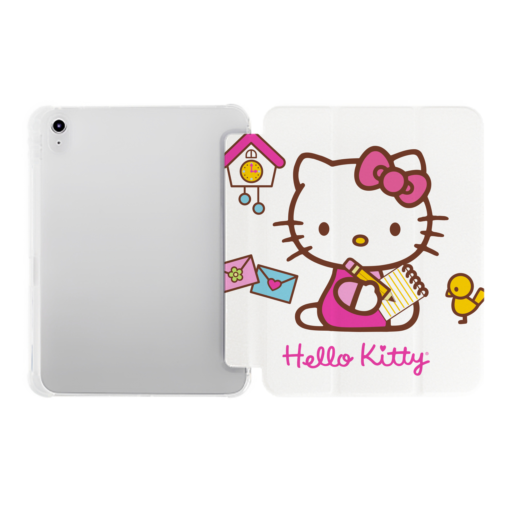 （画像用） Hello Kitty ハローキティ IPad ケース ペン収納付き 三つ折りスタンド PUレザー×シリコン 対応機種9.5/10.5/10.9インチ
